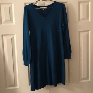 LOFT deep teal sweater dress